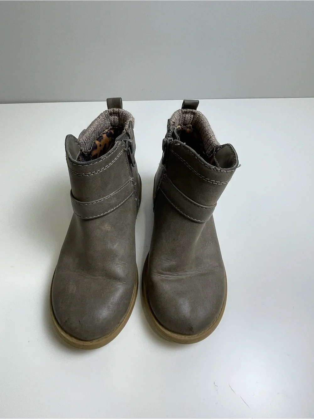 wonder nation Gray gorls Ankle Boots with Buckle Straps 12